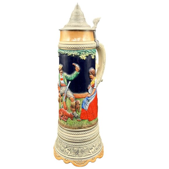 House Of Global Art West Germany Musical Traditional Handcrafted 16" Stein 3D - Picture 10 of 16